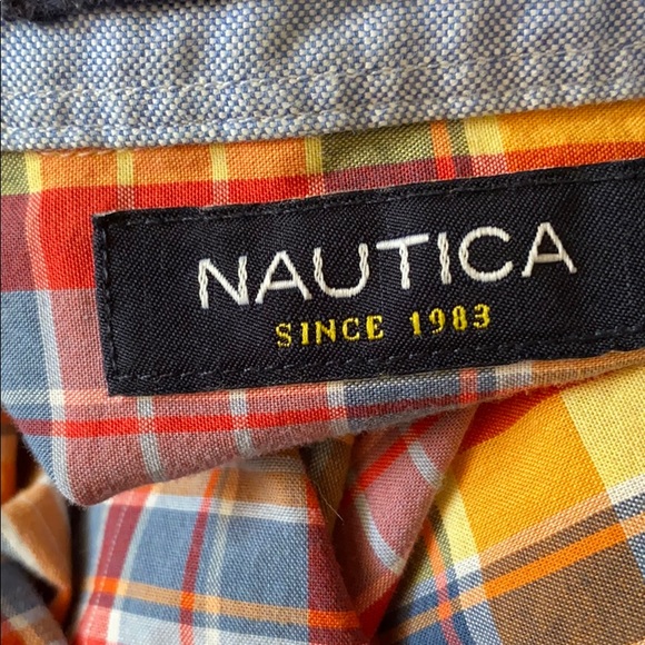 Nautical; Plaid; Button Down; Dress Shirt; M - Picture 5 of 7